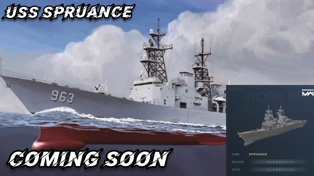 USS Spurance &mdash; корабль, который скоро появится в боевом пропуске Modern Warships!!!