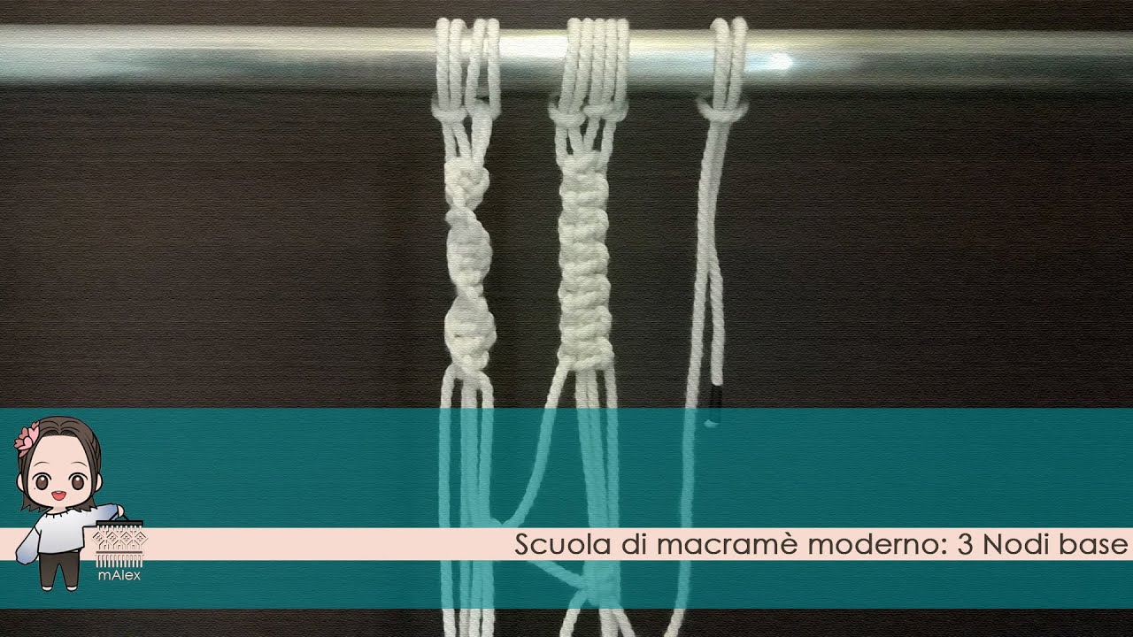 Scuola di macramè: nodo di avvio, spirale e piatto