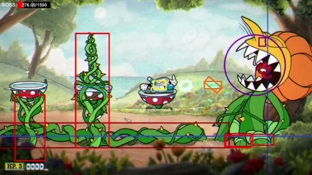 Cuphead || Isle 1 Hitboxes || Expert Difficulty