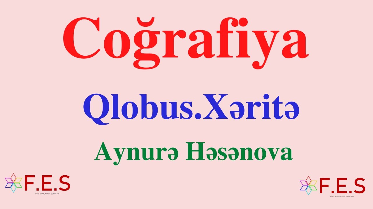 COĞRAFİYA.Qlobus.Xəritə.Həsənova Aynurə.(FES TƏDRİS MƏRKƏZİ)