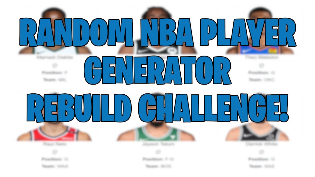 RANDOM NBA PLAYER GENERATOR REBUILD CHALLENGE! (NBA 2K23 MyNBA)