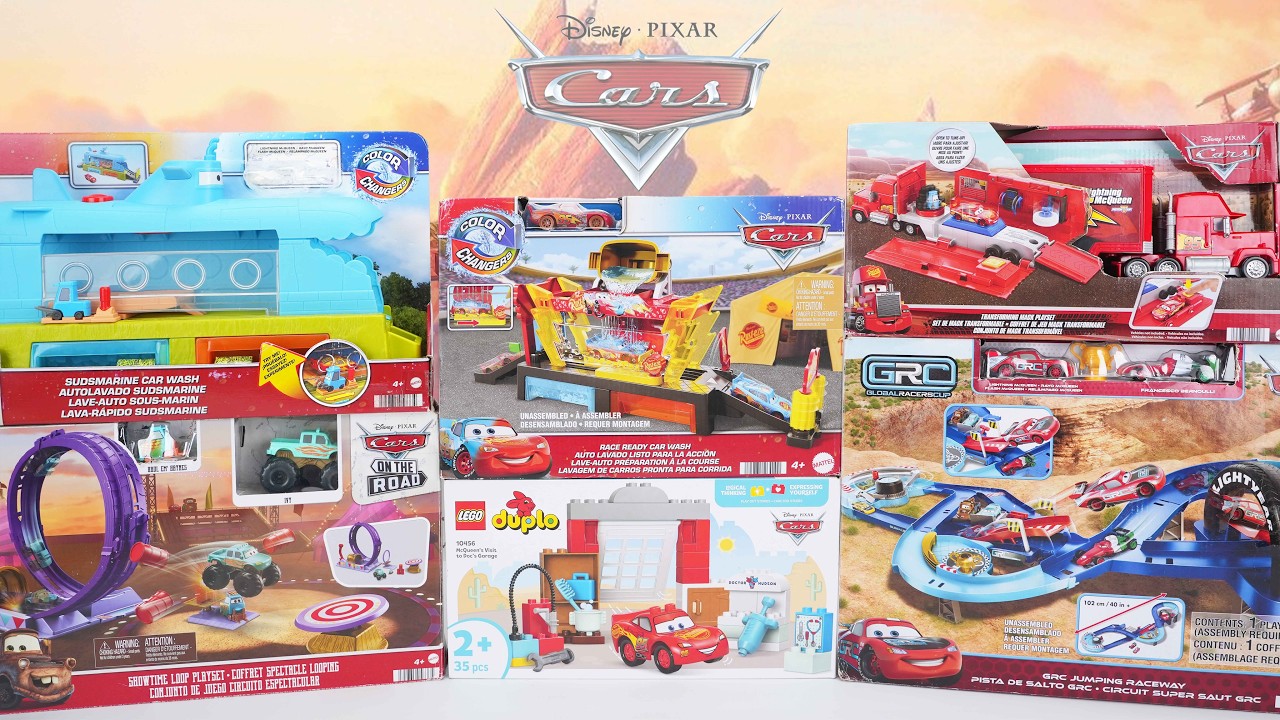 Disney Pixar Cars Unboxing Review | Disney Pixar Cars Go Toy Truck Race Track | Lightning McQueen