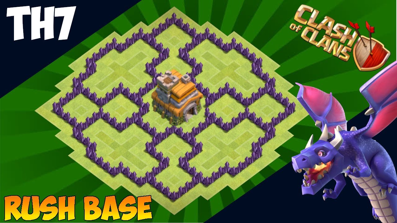 INSANE! TH7 anti 2 star rush base 2021 with LINK | ROAD TO LEGEND LEAGUE ! | Clash of Clans