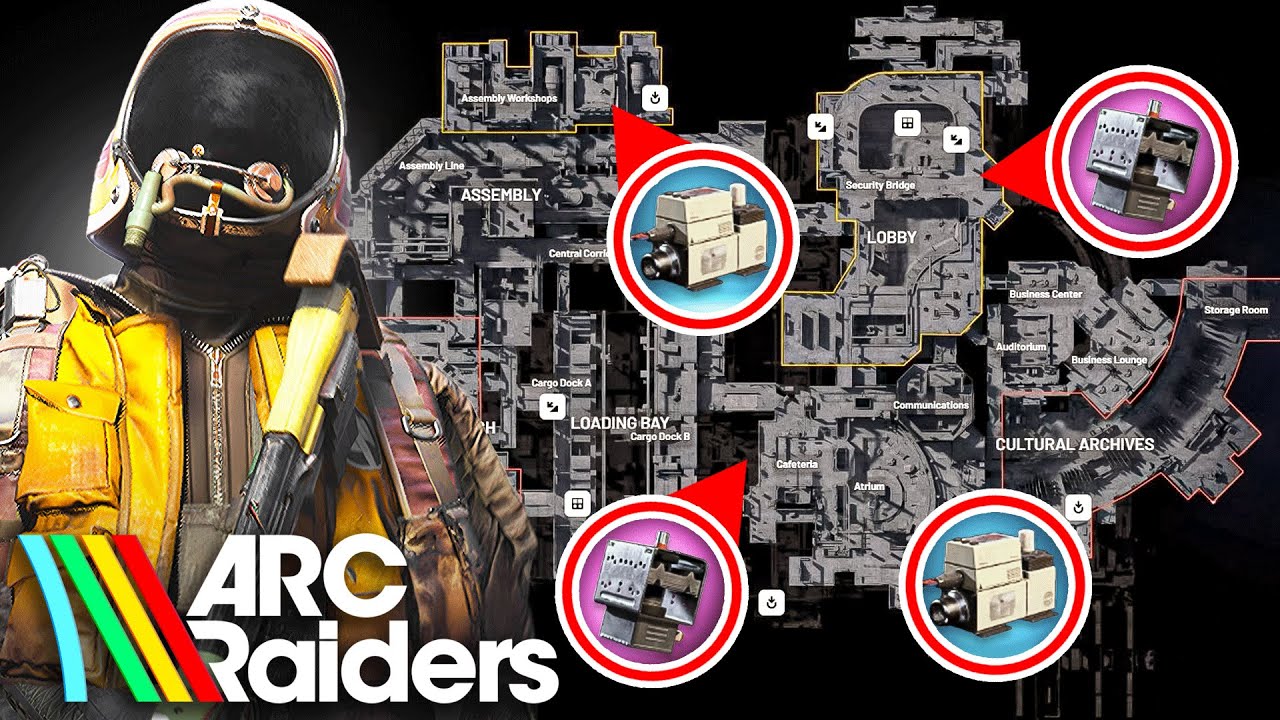 Все локации магнетрона и контроллера потока в ARC Raiders