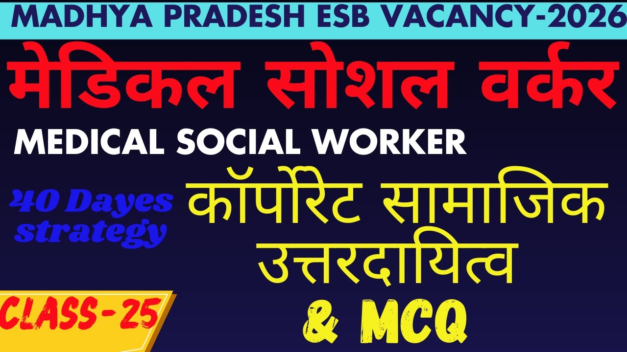 कॉर्पोरेट सामाजिक उत्तरदायित्व i CSR I  MCQ I MSW