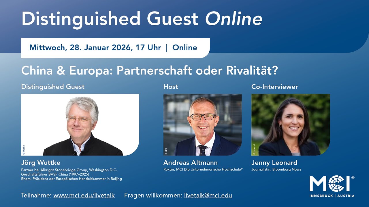 MCI Online Livetalk |  Jörg Wuttke