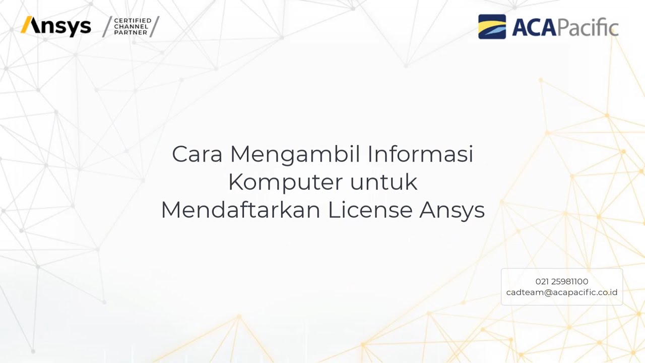 Cara Mendapatkan License Server Information Ansys