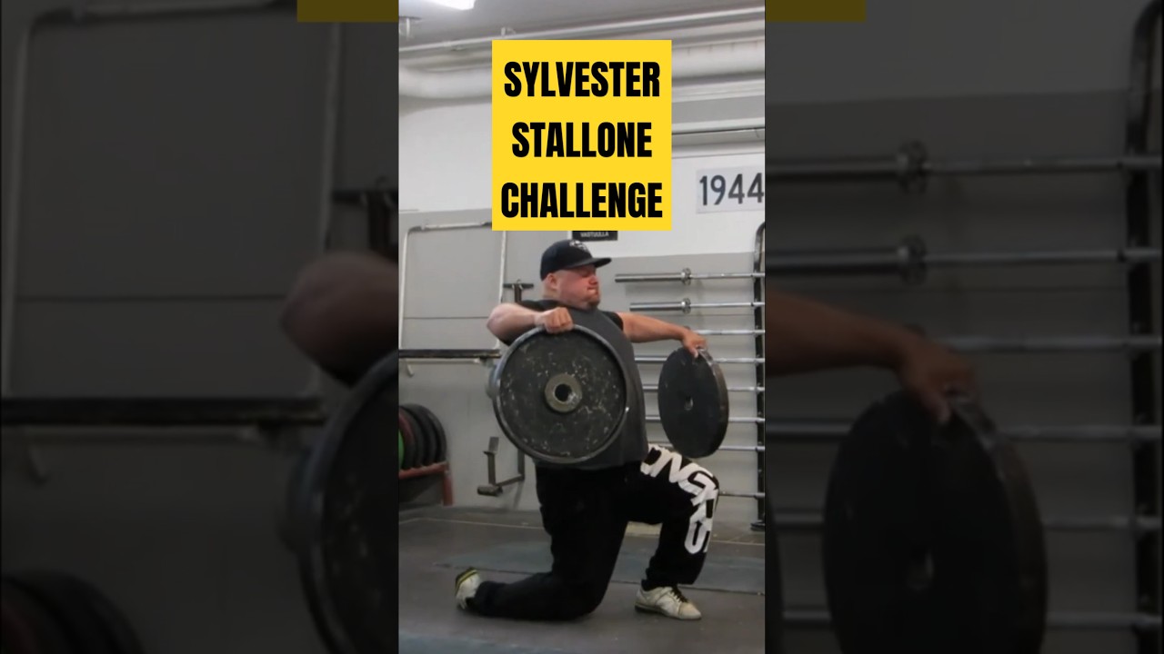Sylvester Stallone Challenge 20 kg/44 lb Each 🦾 #Shorts