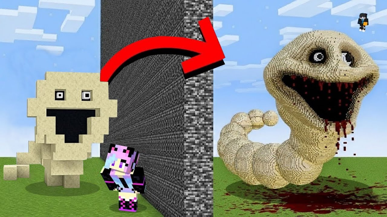 I Cheated With HUNGRY WORM in Minecraft Build Battle!