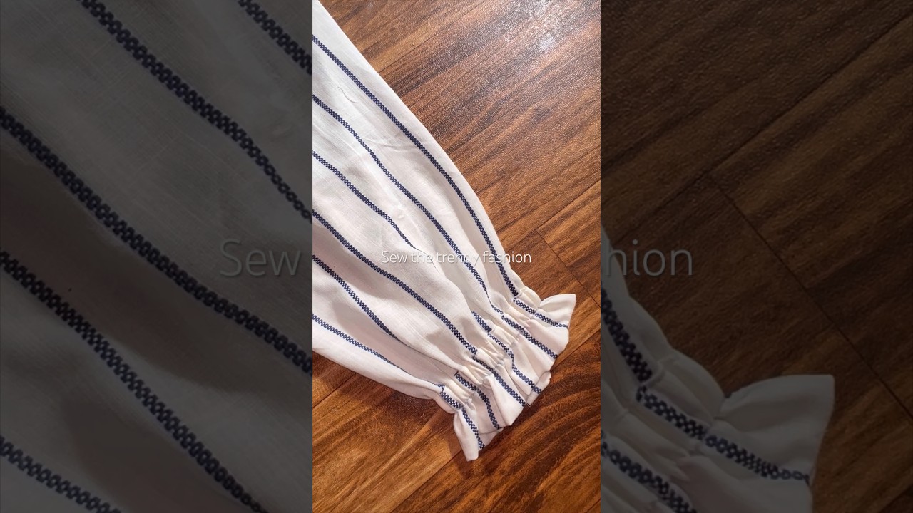 Sleeves design with elastic cutting and stitching/ sleeves design #fashion #stitching #sewing #sew