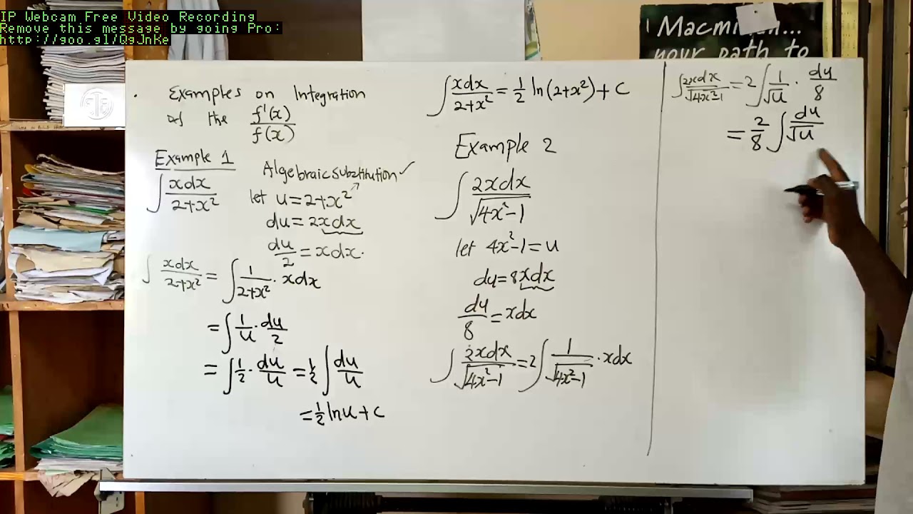 Integration by Algebraic Substituion