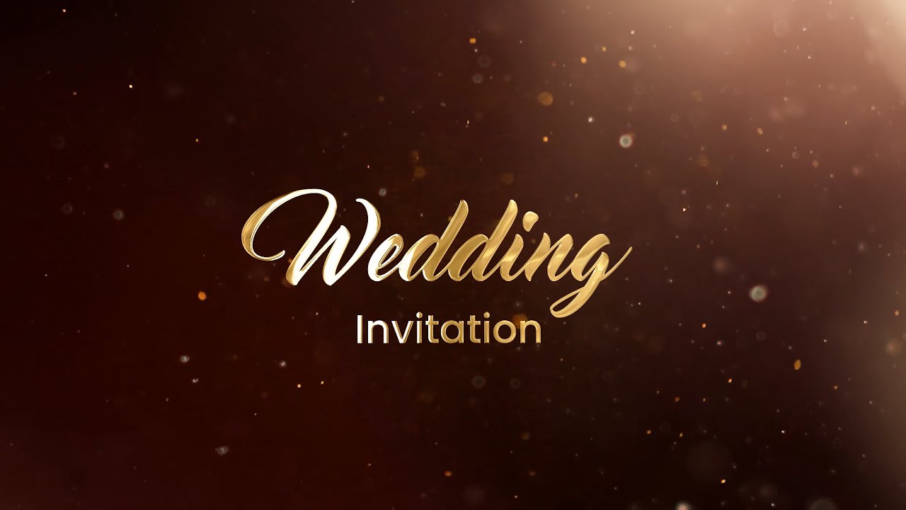 How To Create Wedding Invitation Video In Premiere Pro Animated Golden Wedding Title Preset Hindi