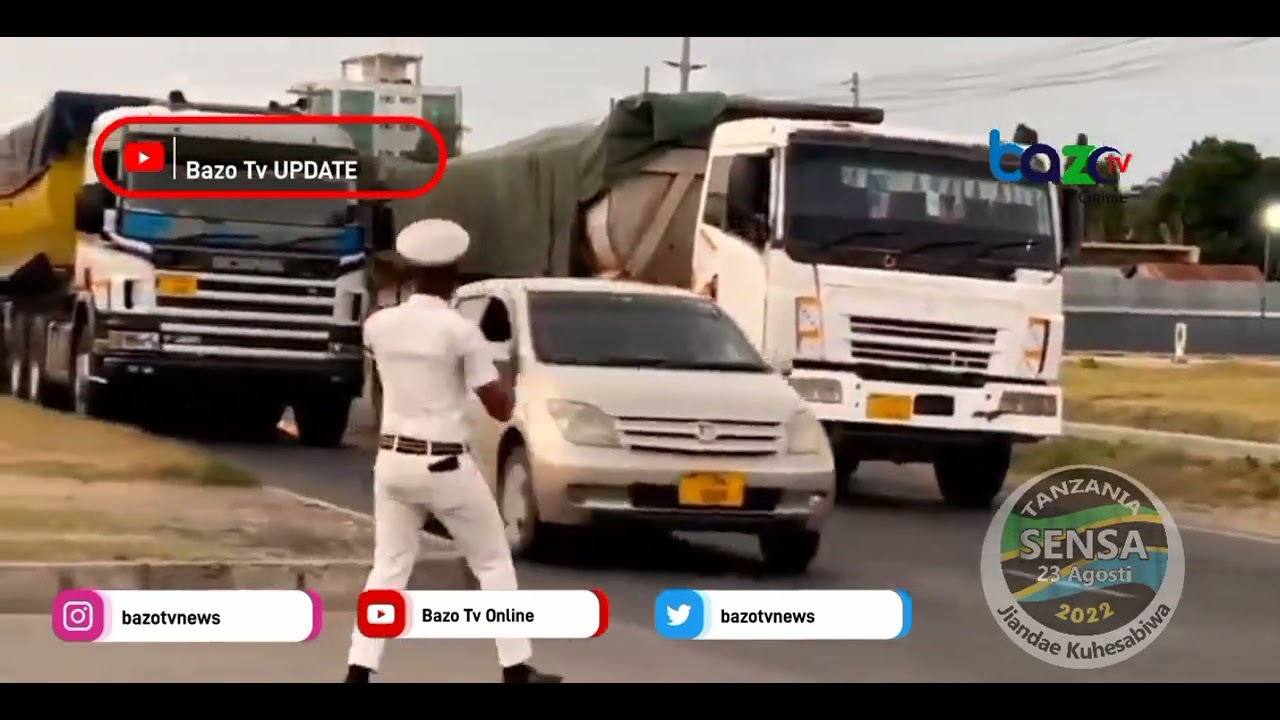 Jionee Trafiki machachari  akiongoza Magari Barabarani Tanzania #polisitanzania