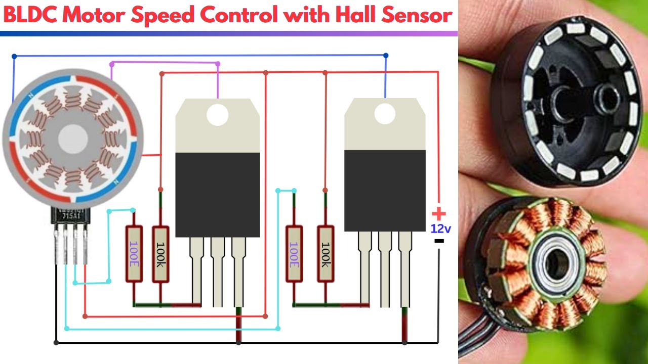 Brushless motor speed control with hall sensor  | #bldc #controller