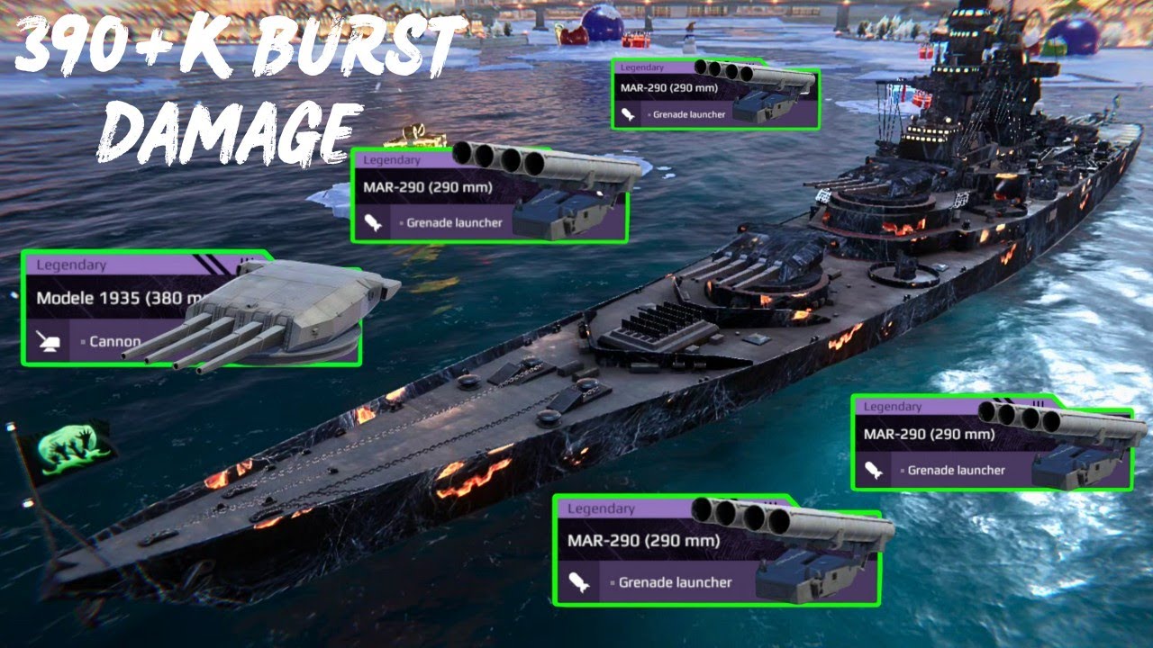 FS SUPER ALSACE - With 4x - MAR-290 (290mm)🔥 BURTAL Grenade launcher ☠️- modern warships 