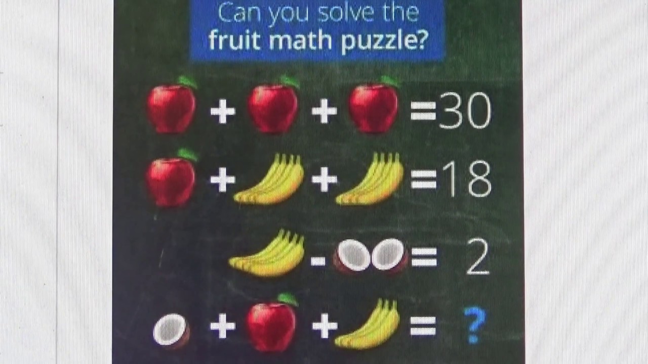 Fruit Math - Maths Puzzle! #30