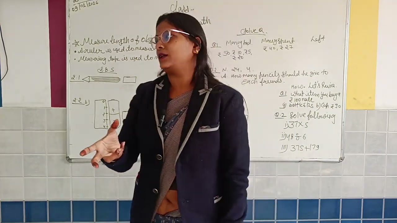 Hot Bubbly Teacher deliberately shows her navel to the class part - 1