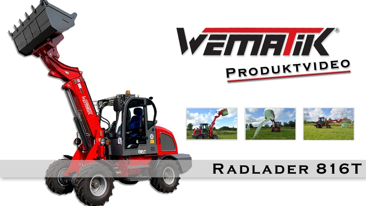 Radlader 816T Produktvideo Wematik Teleskoplader - www.WEMATIK.de