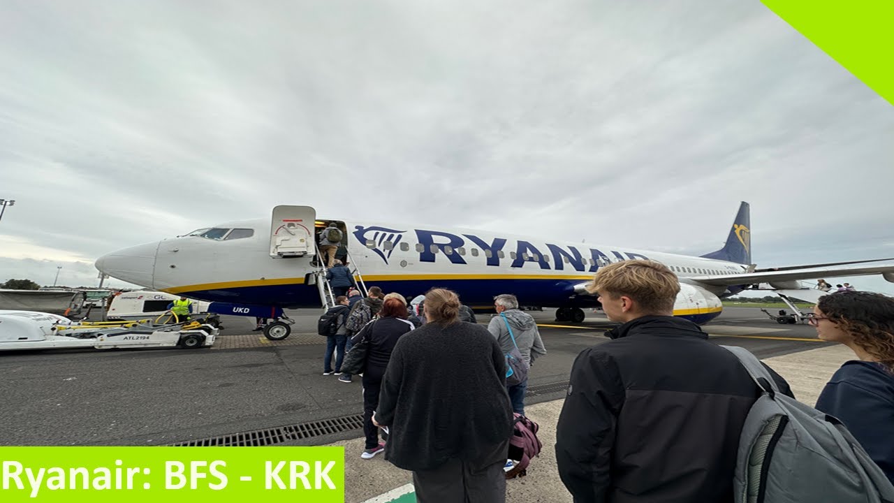 Ryanair Boeing 737-800 Flight | Belfast International Airport to Krakow