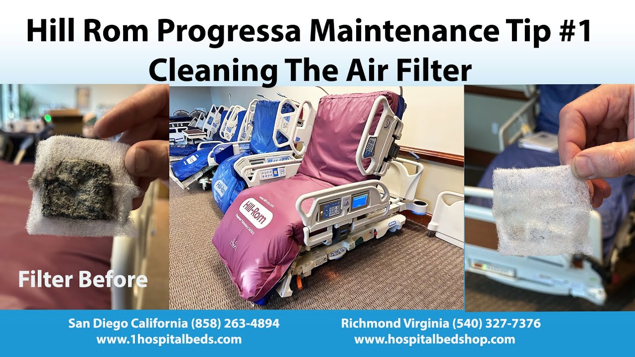 Hill Rom Progressa Bed Service Tip #1 Cleaning Air Filters with Technician Jeremy 