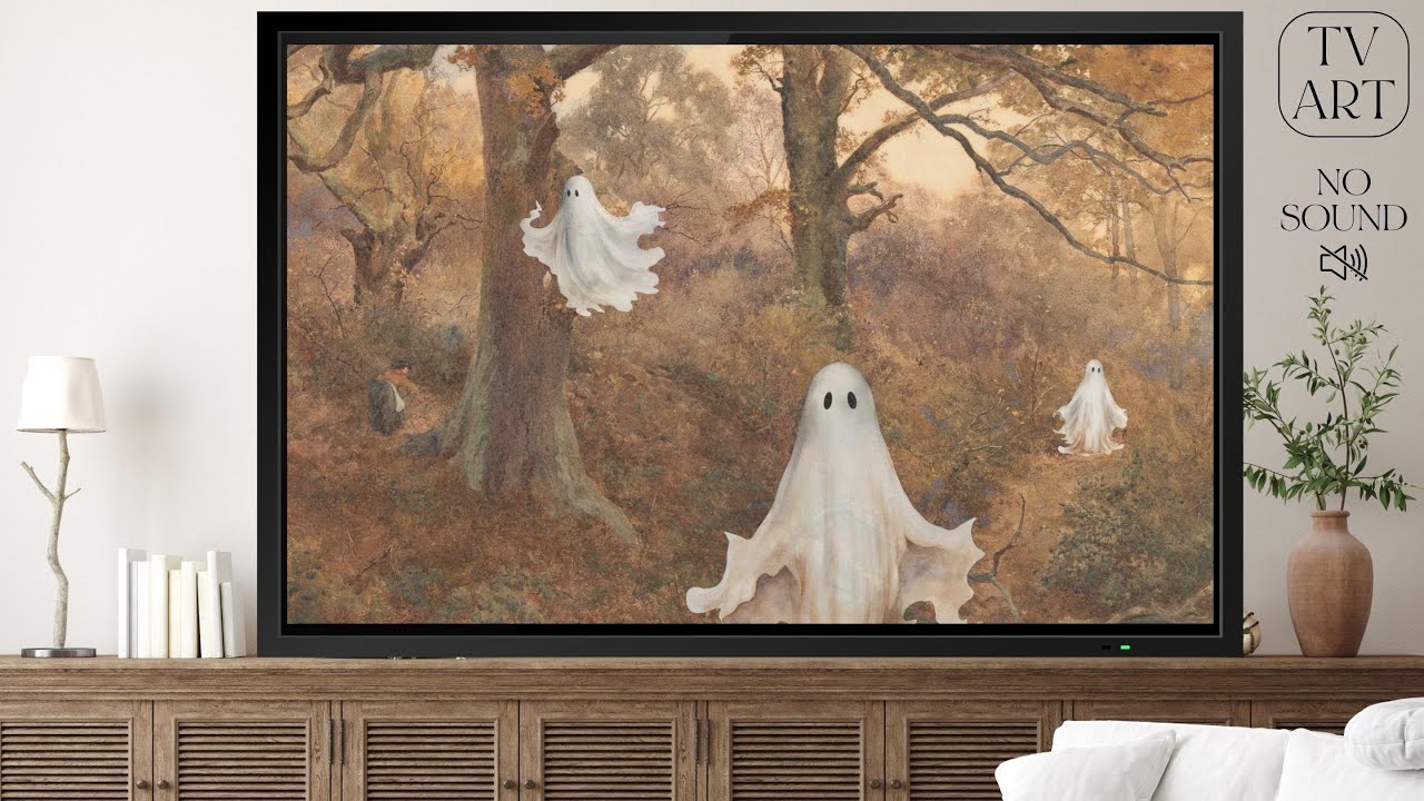 Vintage Fall Leaves Ghost TV Art | Turn Your TV Into Art | 1Hr of 4K HD Paintings