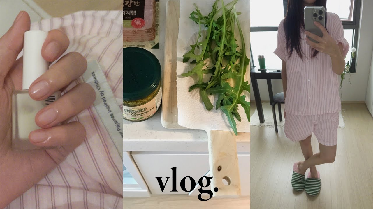 vlog. 사부작사부작..*☆ 24h 루틴 브이로그🛁 ⎮ 스킨케어 · 네일케어 · 건강한 식사 · 추천템