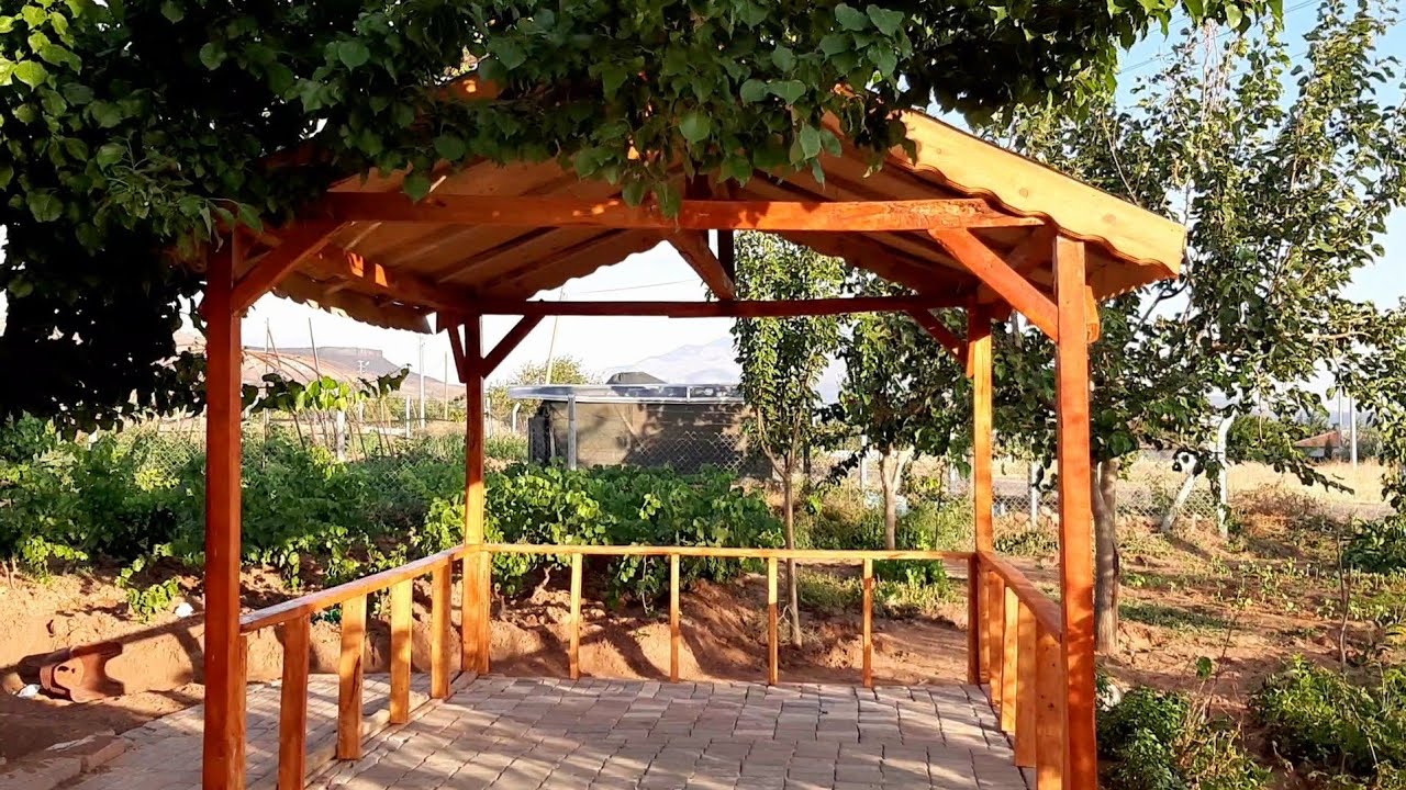 AHŞAP ÇARDAK YAPIMI ÇOK KOLAY 👍 HOW TO BUILD A WOODEN PERGOLA
