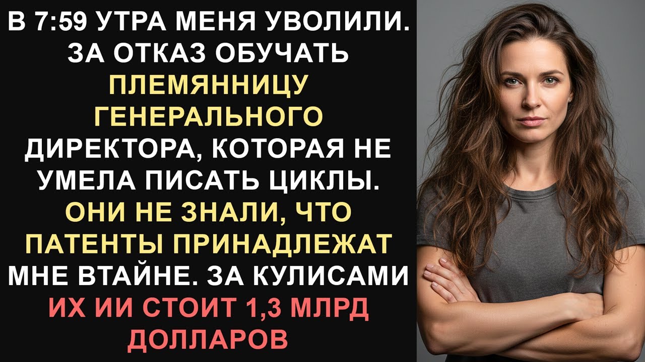 Меня уволили в 7:59… Но патенты принадлежали мне.