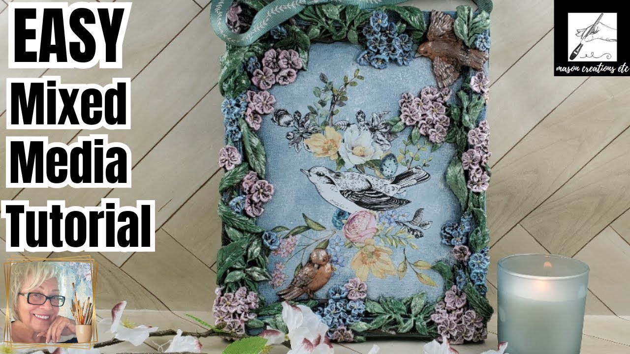 How to Create a MIXED MEDIA for BEGINNERS Using AIR-DRY CLAY and RUB-ON TRANSFERS