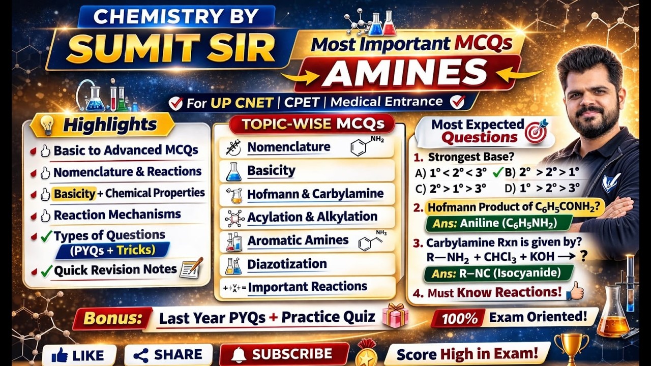 amines  | BSc Nursing Entrance Exam | UP CNET/CPET | AIIMS Nursing | ANM | GNM