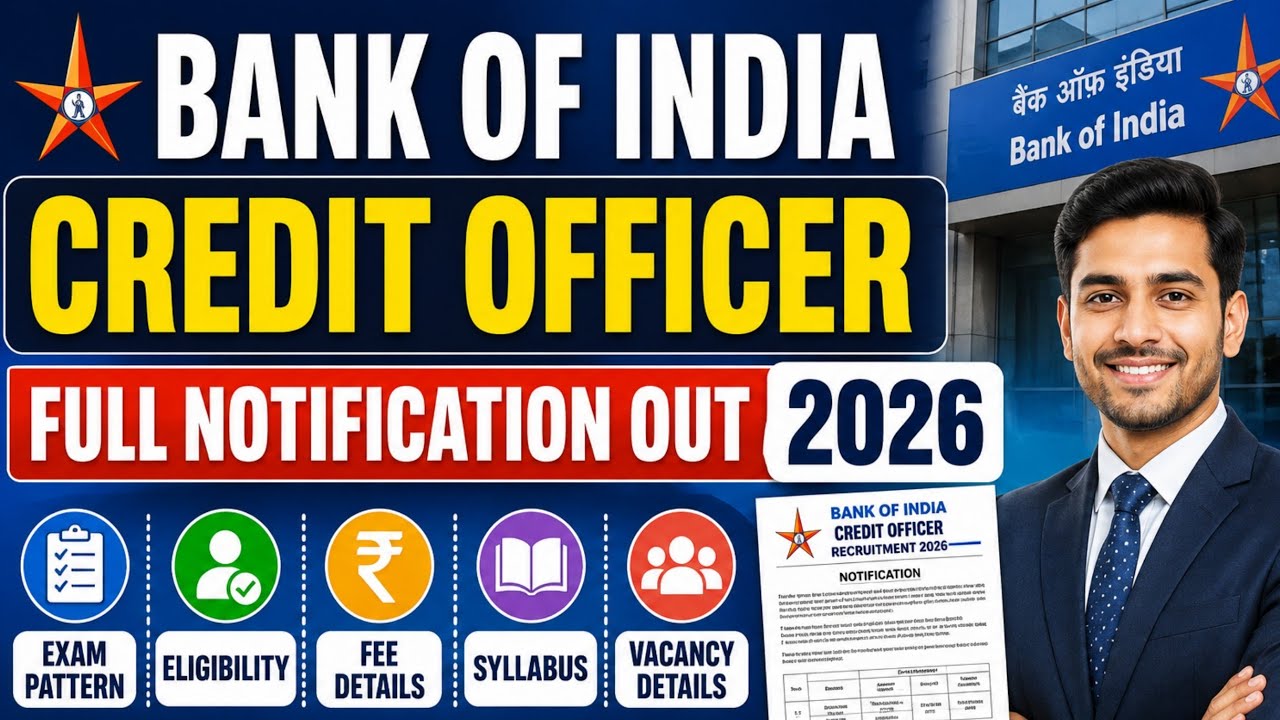 BOI Credit Officer Recruitment 2026 🔥 Full Notification | Eligibility | Exam Pattern |Salary Vacancy