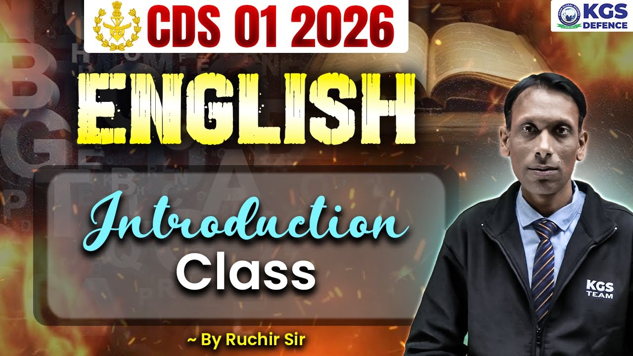 CDS 01 2026 | English Introduction Class | By Ruchir Sir