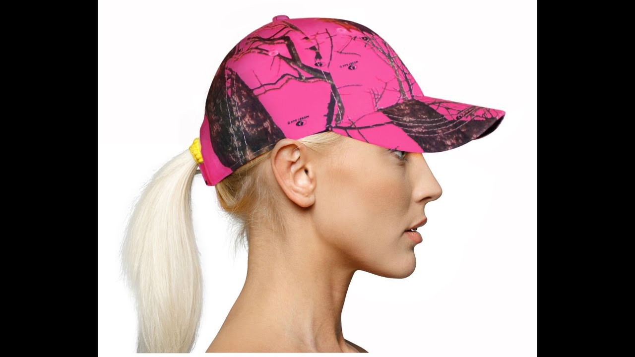 Womens Mossy Oak Hot Pink Camo Cap Hat Visor -  www.CamoChique.com or on amazon