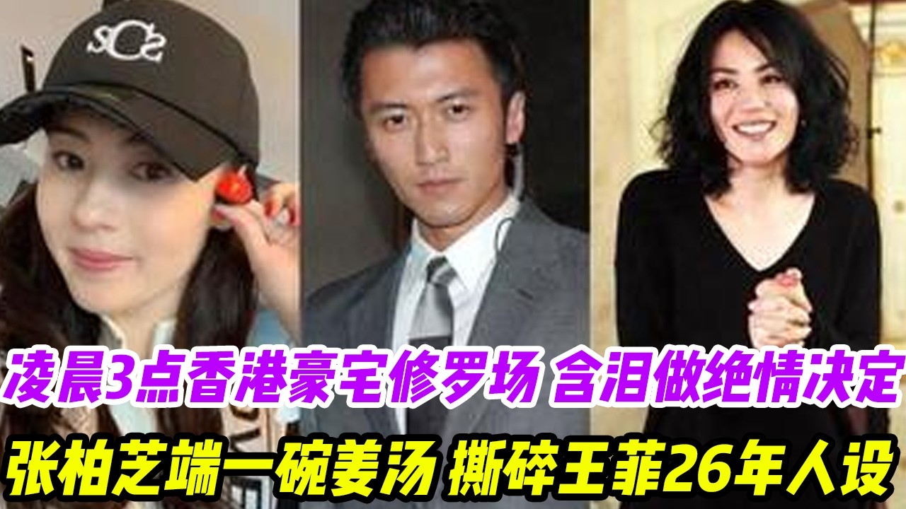凌晨3点香港豪宅修罗场！张柏芝端一碗姜汤，当场撕碎王菲26年神仙人设！谢霆锋含泪做绝情决定#張柏芝#謝霆鋒#謝賢#王菲#謝振軒#謝振南#小Q#Lucas