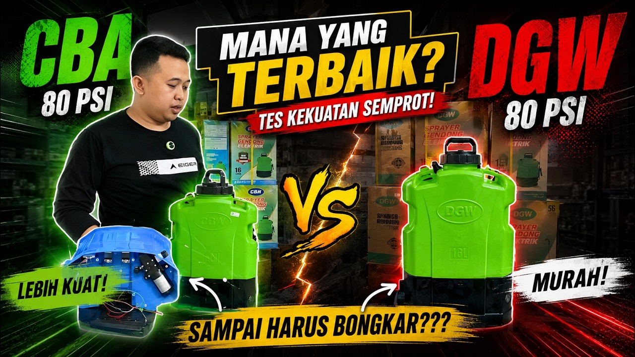 Kita Bongkar dan Tes Sprayer Cba dan DGW | Full Bongkar | 80 Psi vs 80 Psi