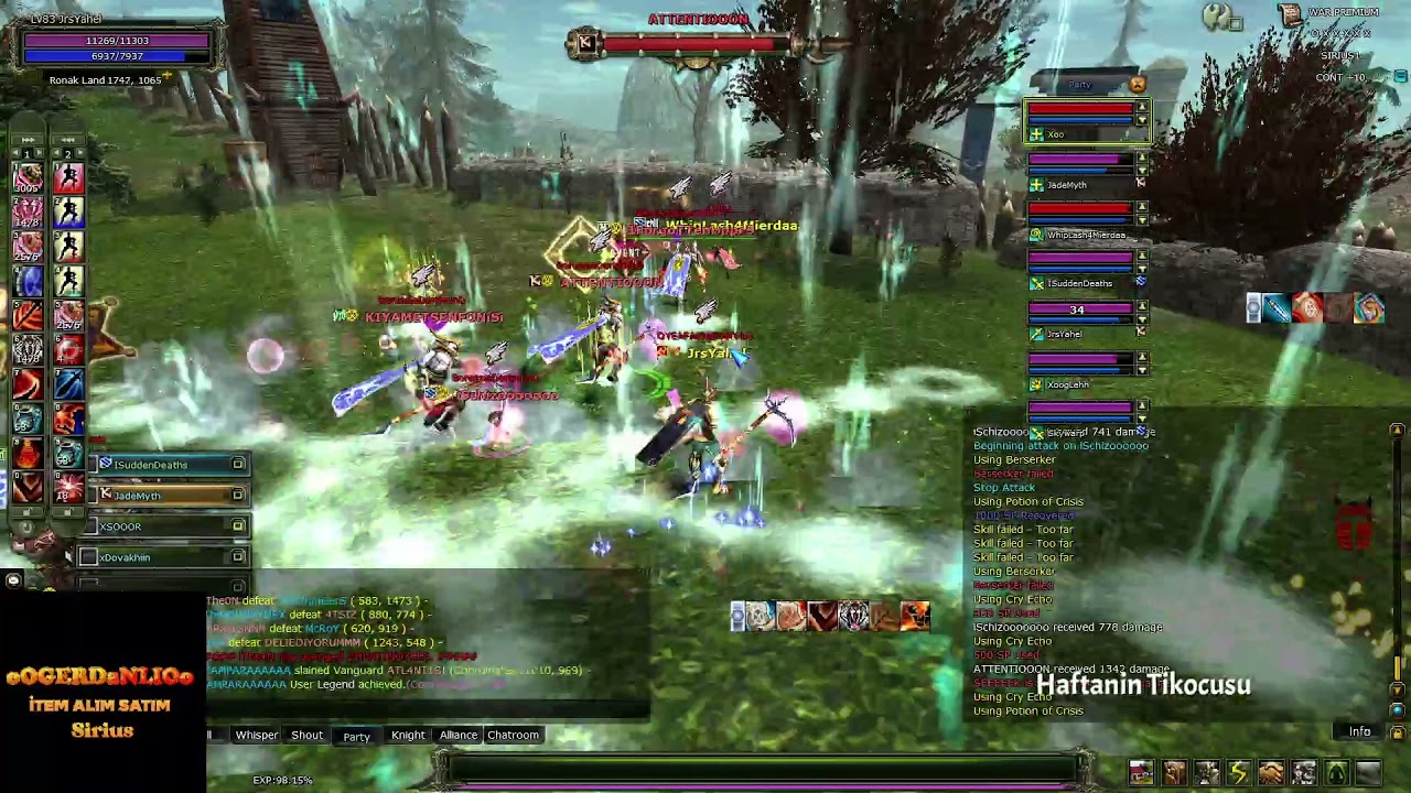 YahelJr l Geniede'ki HellArmy'i Kesiyor Ve Sonrasında Towna Kadar Kovalıyorlar :D l Knight Online