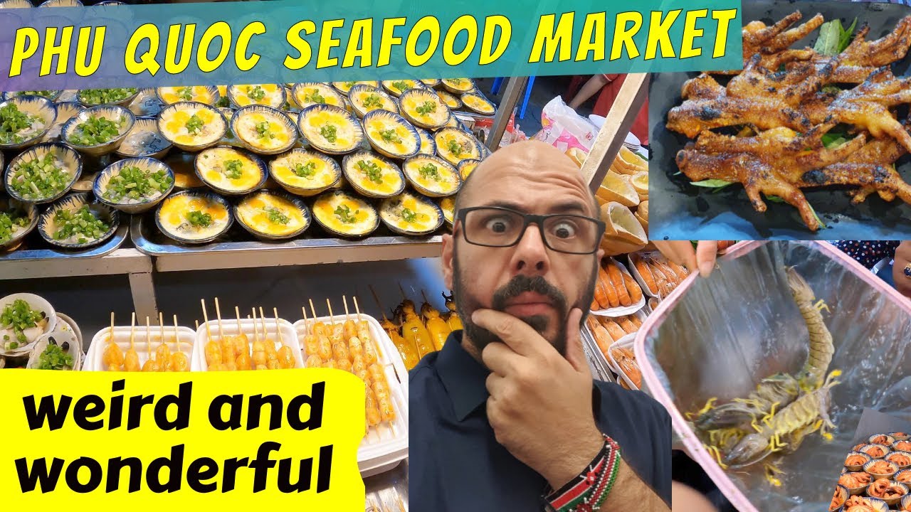 Phu Quoc SEAFOOD Night Market - Food under $1, WEIRD sea creatures and AMAZING new foods