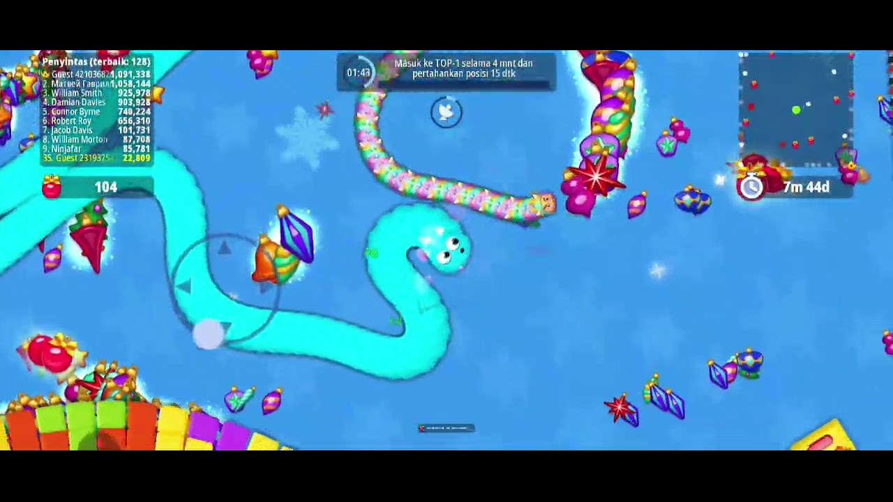 Strategi Cepat Gede di Worms hunt! 🐍 Cacing Biru Rakus Banget!