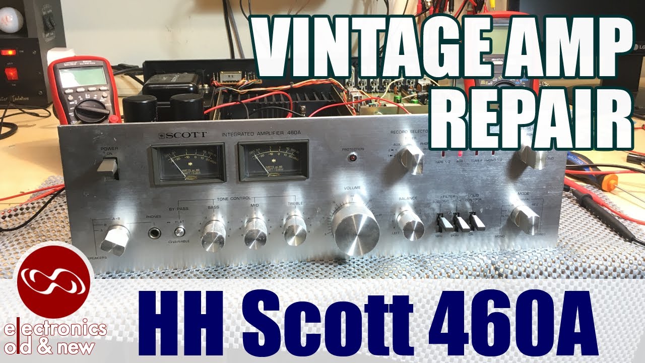 HH Scott 460A amplifier repair (after the bath).
