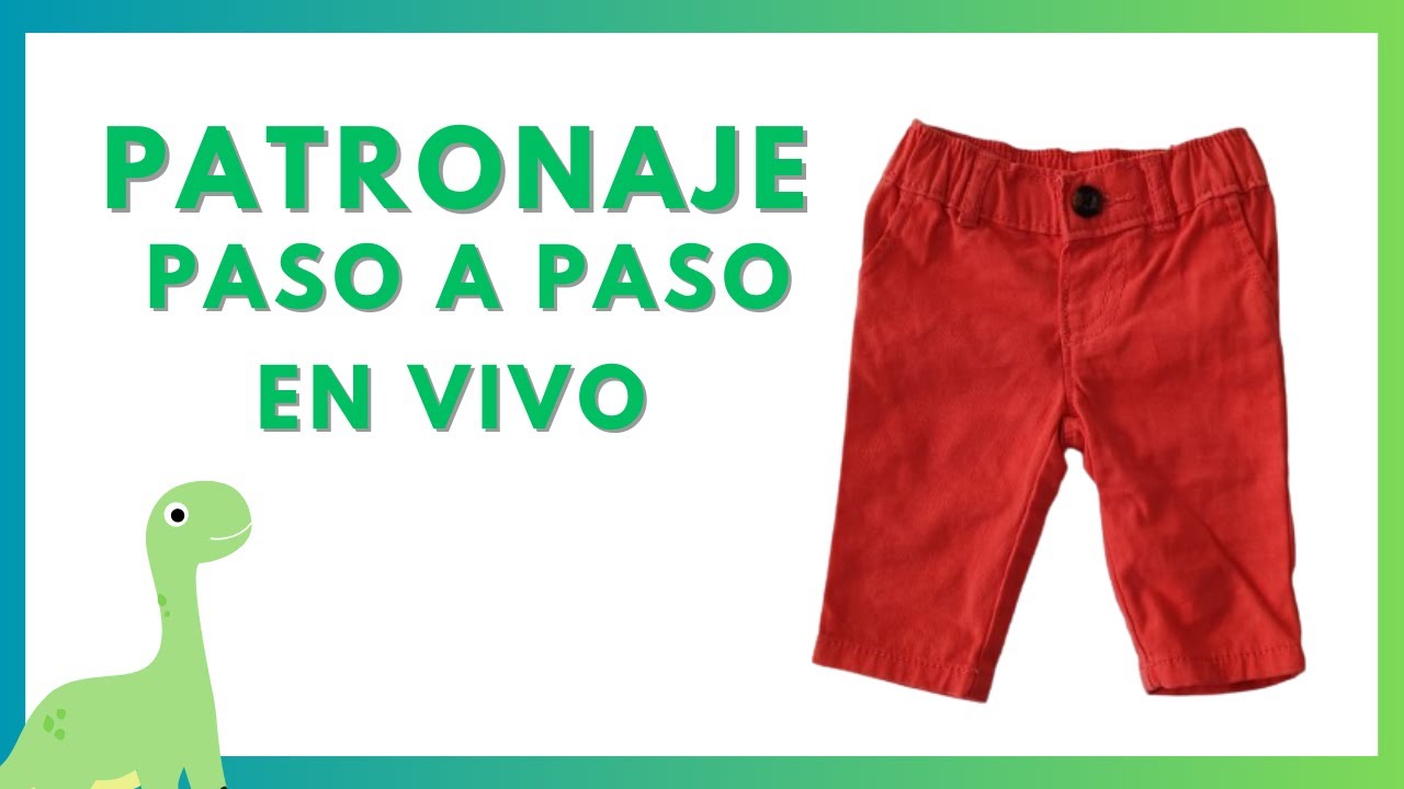 PANATL&Oacute;N TIPO JEANS PARA BEB&Eacute; - PARTE 1 - PATRONAJE