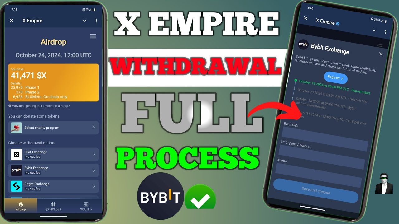 X EMPIRE WITHDRAWAL PROCESS/BANK ACCOUNT