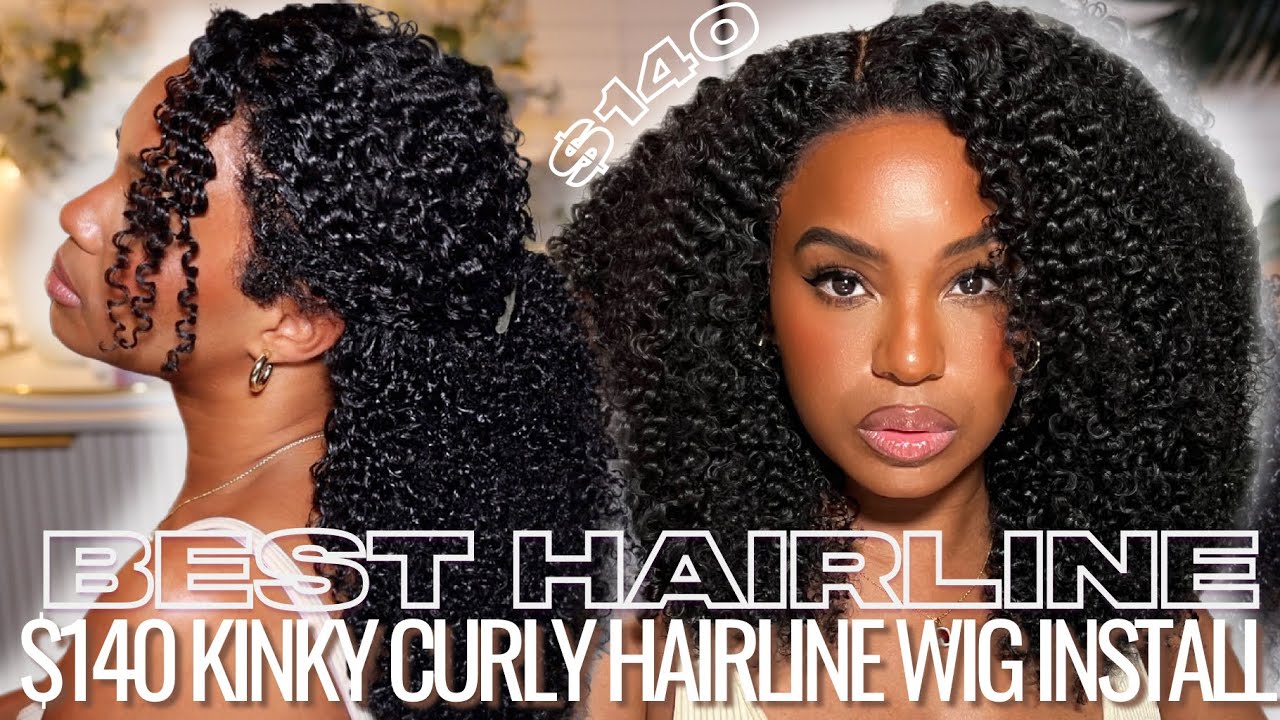 *NEW* EFFORTLESS KINKY CURLY EDGES! $140 NATURAL KINKY CURLY WIG INSTALL |JULIA HAIR |ALWAYSAMEERA