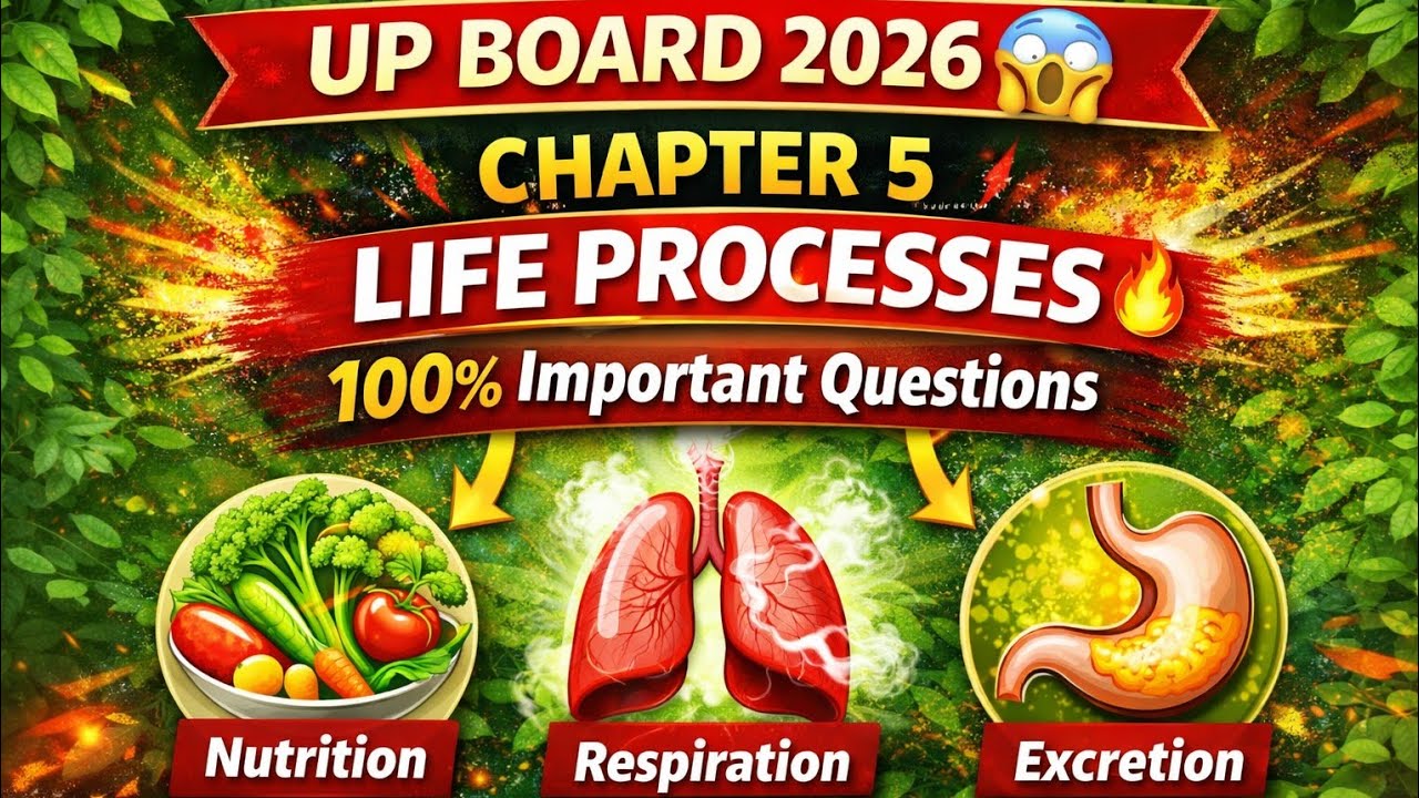 Class 10 Science Chapter 5 Life Processes Important Question | UP Board 2026 🎯 #upboard2026 #class10
