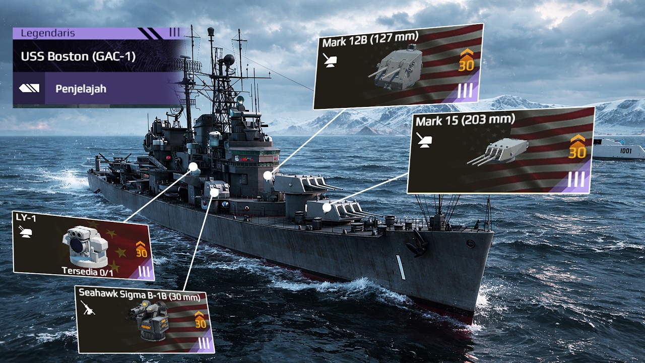 Beli atau Skip? USS Boston (GAC-1) 600K Tes Damage & Gameplay – Modern Warships