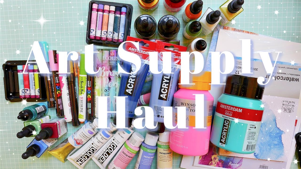 🌷Art + Journaling Supply Haul ✨Oil Pastels, Acrylic Paint, Inks and more! 📓💙