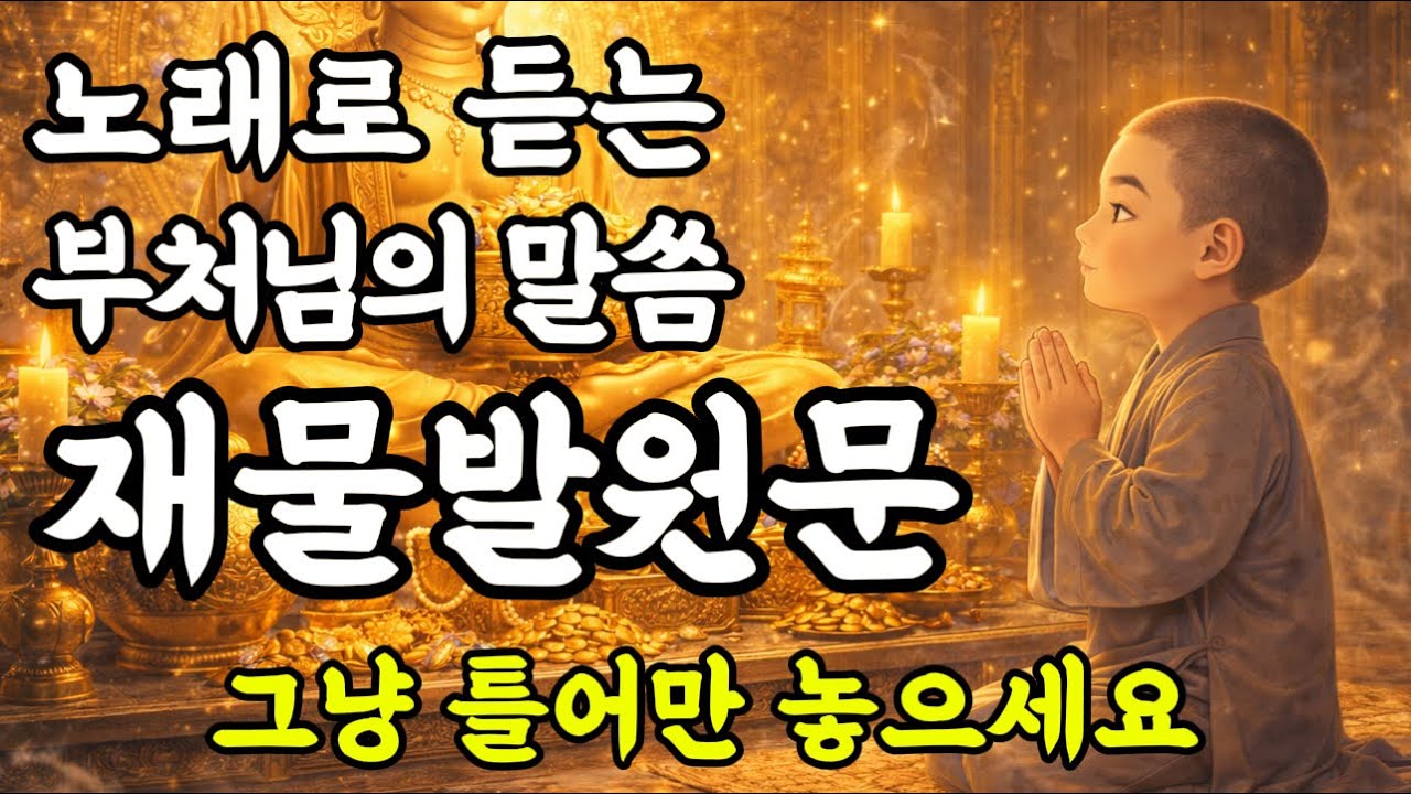 노래로 듣는 부처님 말씀 재물발원문 이 노래 한 곡이 삶을 바꿉니다｜재물복 기도 노래 #불교음악 #소원성취