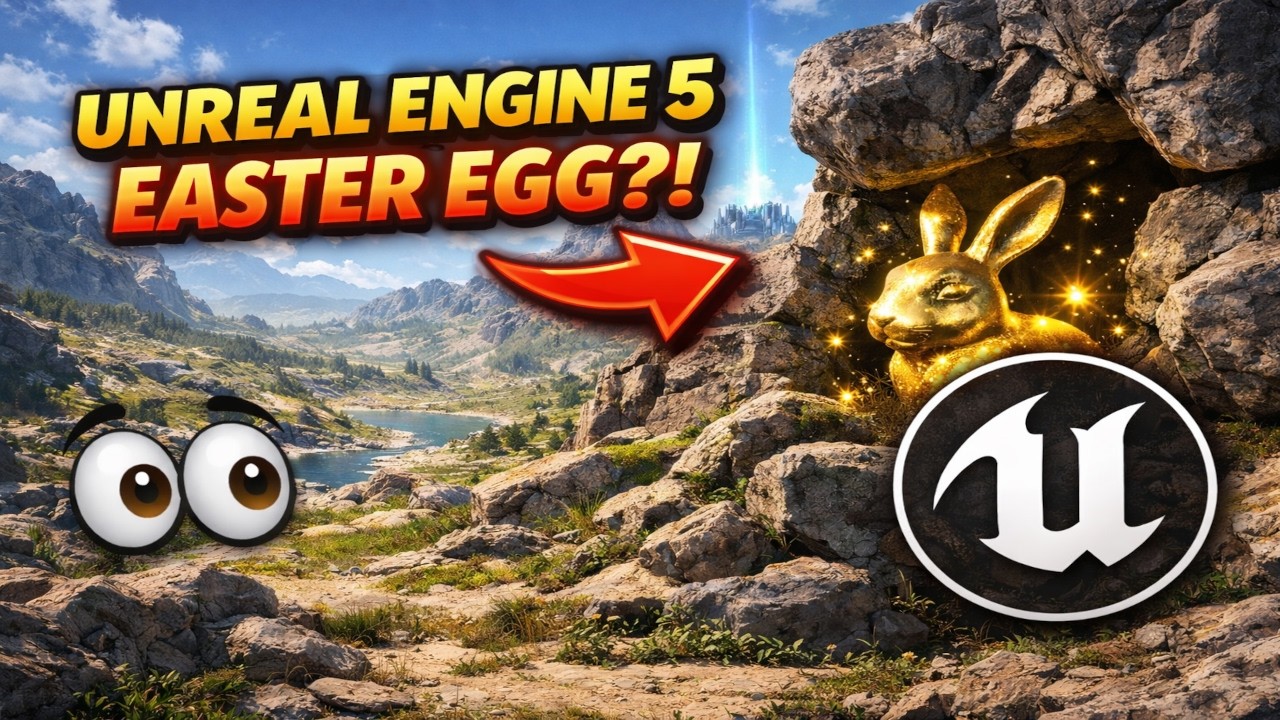 Did Epic Hide This in the Default UE5 Map?! Unreal Engine 5 Easter Egg Found 👀#eastereggs #ue5