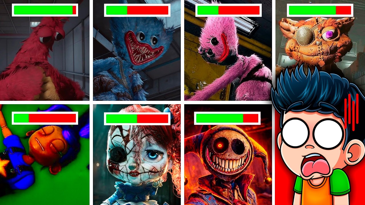 Poppy Playtime Chapter 5 – Todas las MUERTES con BARRA DE VIDA | JONDRES GC REACCIONA