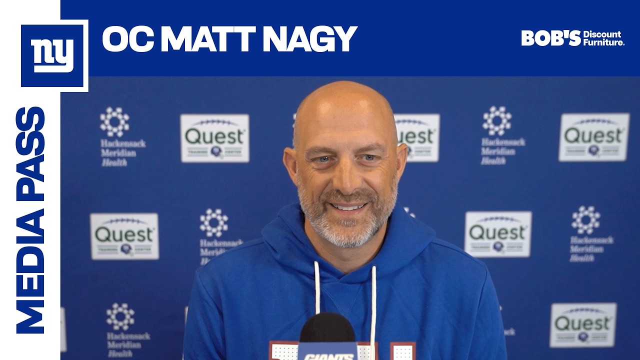 OC Matt Nagy on Beginning to Work with Jaxson Dart | New York Giants