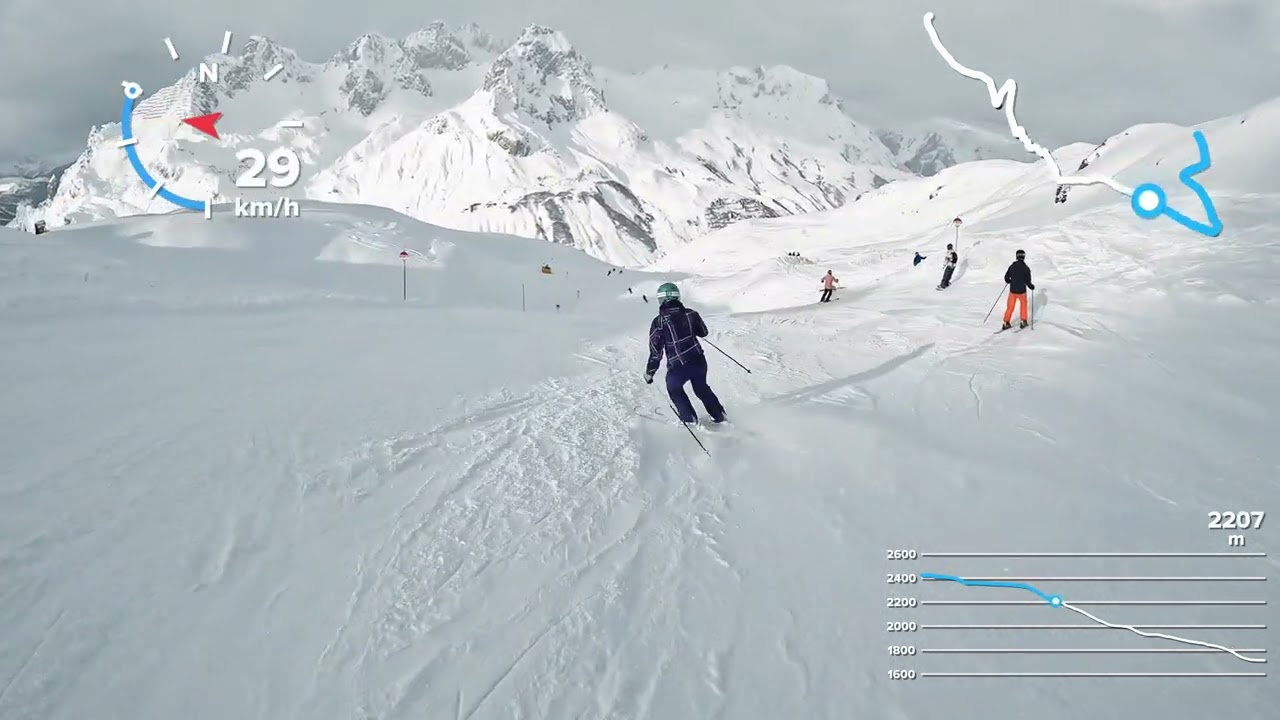 Zurs, red slope 134, Balmen, Trittkopf, Ski Arlberg